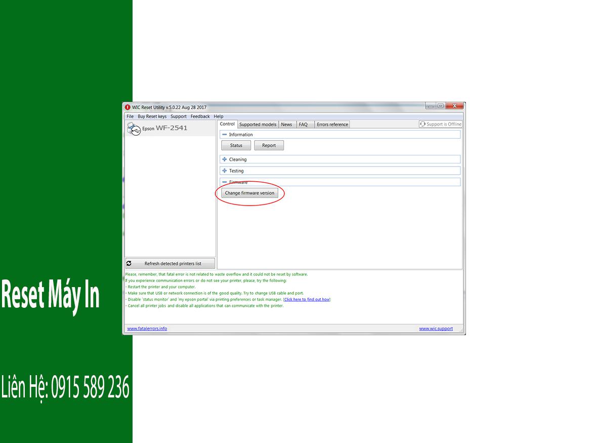 Key Firmware May In Epson WF-2541 Step 2